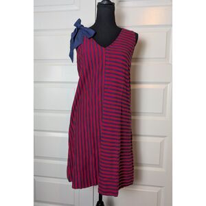 Vineyard Vines Resort Stripe Knit Dress Size M Bow Beachy Preppy Nautical